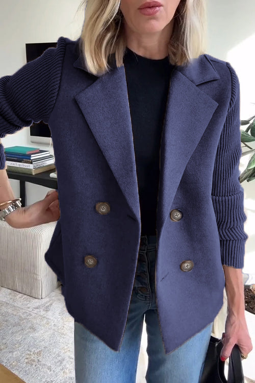 Sorelle™ Elegant Knit-Sleeve Blazer