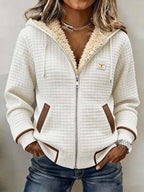 Sandra | Sherpa-Lined Quilted Zip-Up Hooded Jacket