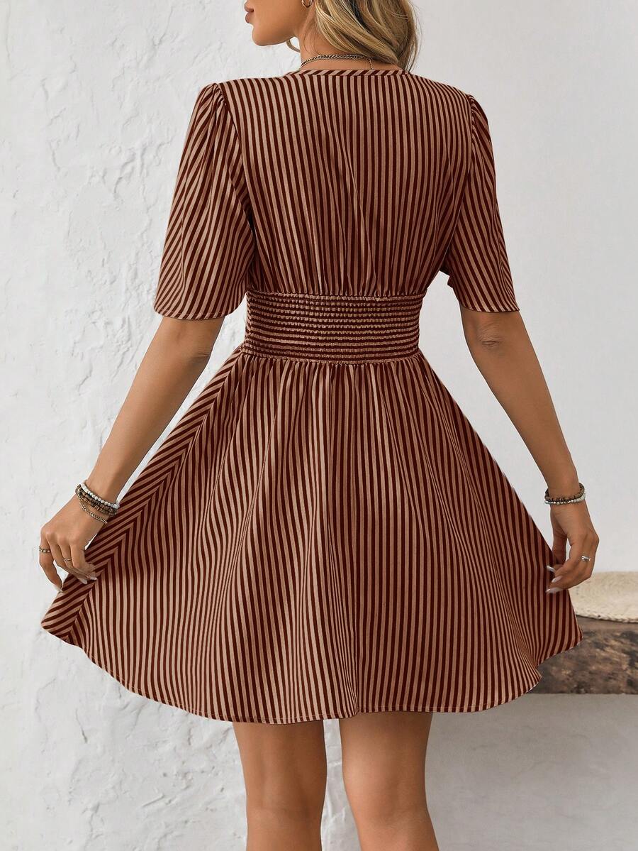 ISLA™ | Striped Wrap Summer Dress