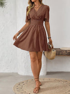 ISLA™ | Striped Wrap Summer Dress