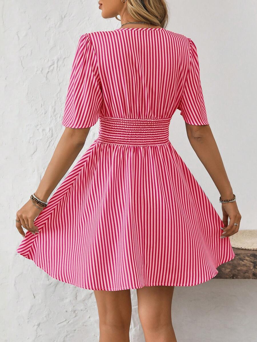 ISLA™ | Striped Wrap Summer Dress