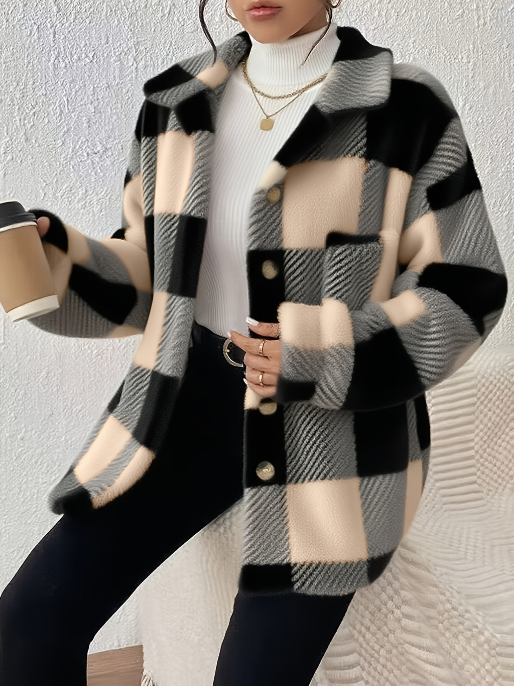 Marlowe™ Cosy Plaid Jacket