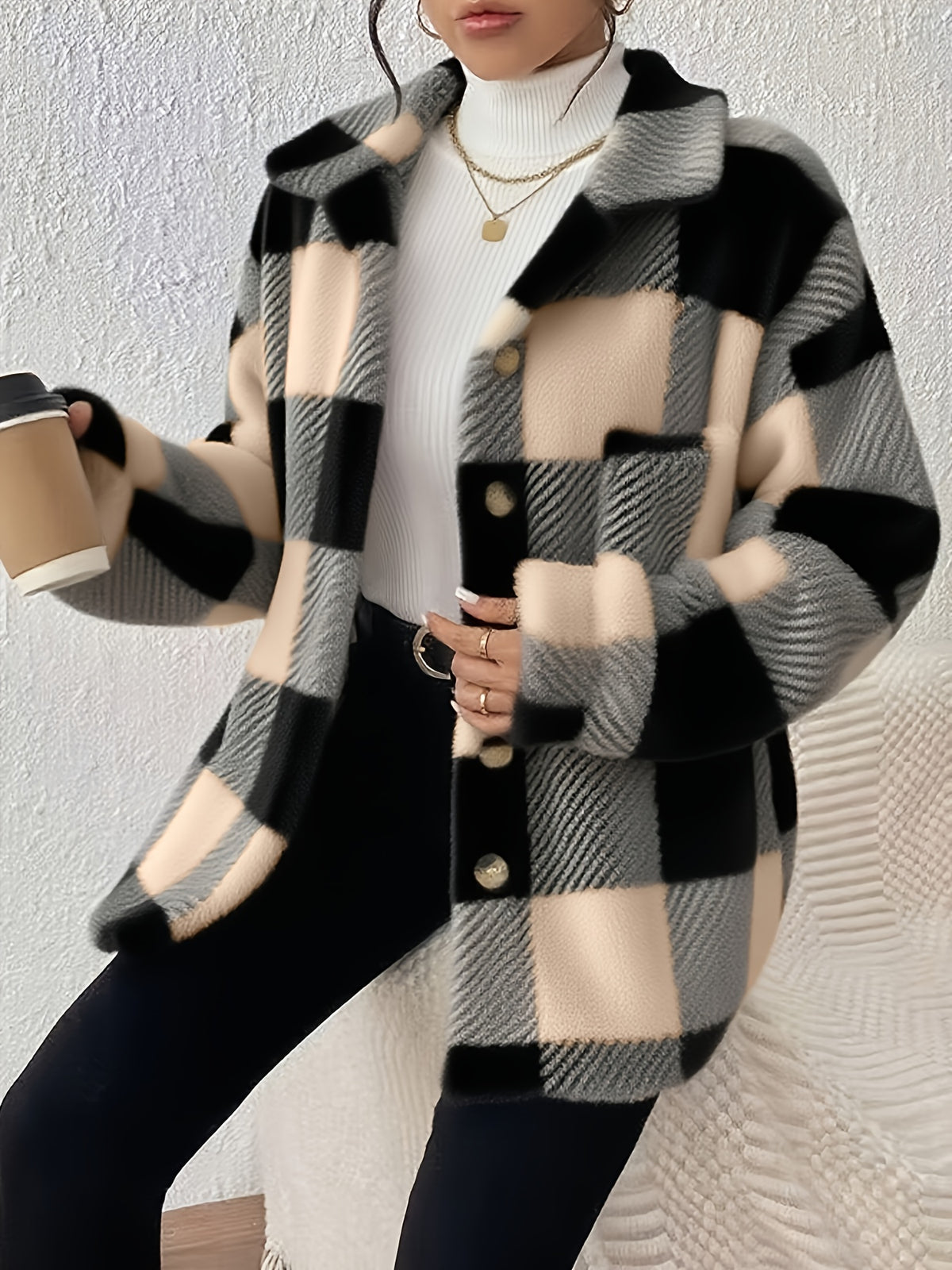 Marlowe™ Cosy Plaid Jacket