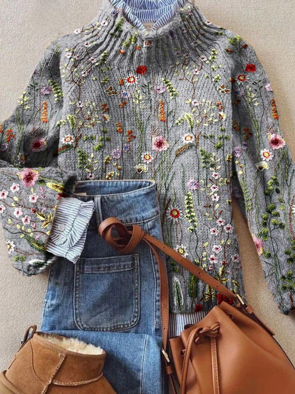 Rosamund | Floral Knit Jumper