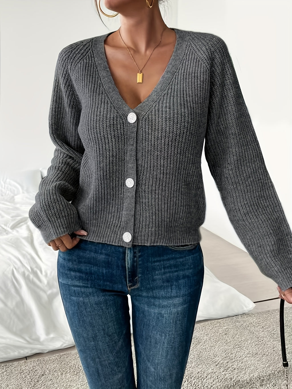 The Elise™ Timeless Button-Up Cardigan