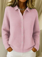Camille™ | Textured Knit Button-Up Cardigan