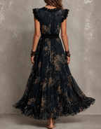 Floral Chiffon Maxi Dress