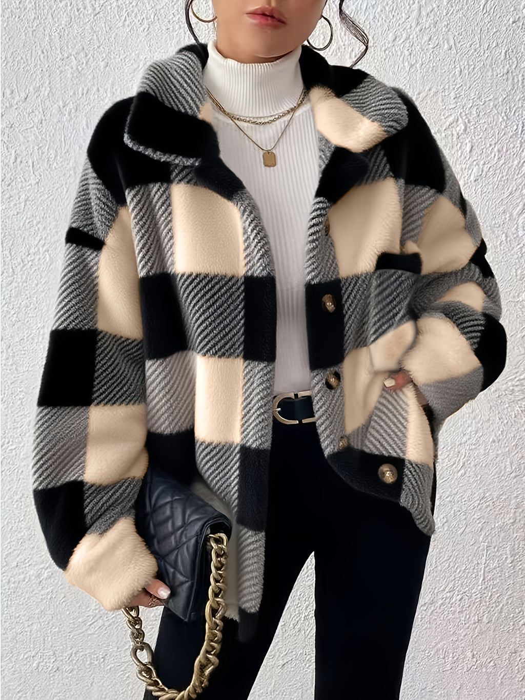 Marlowe™ Cosy Plaid Jacket