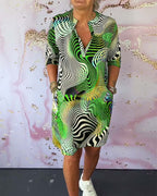 MARI™ - Colorful V-Neck Dress
