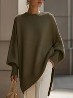 Jennifer | Oversized Draped Wide-Neck Sweater