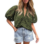 MAYUMI™ – Elegant Chic Puff Sleeve Long Sleeve Top