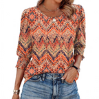 HELEIA™ - Elegant Casual Smocked Top
