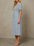 Riviera Striped Midi Dress