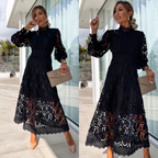 NOA™ – Delicate Lace Midi Dress