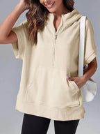 HISPER™ - Relaxed Oversized Half-Zip Summer Hoodie