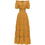 AIZA™ – Classic Corset Long Retro Maxi Dress