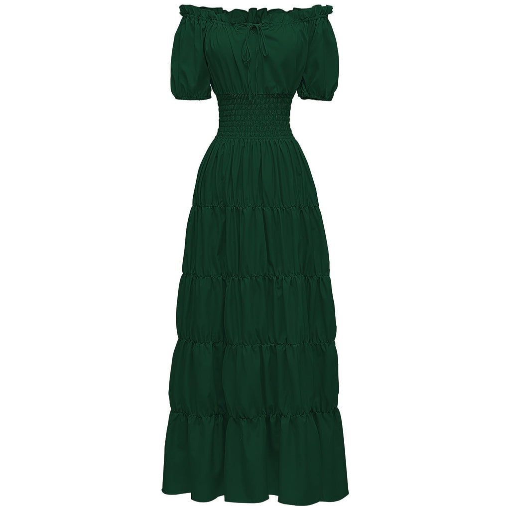 AIZA™ – Classic Corset Long Retro Maxi Dress