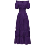 AIZA™ – Classic Corset Long Retro Maxi Dress