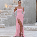 MARILYN™ - Elegant Formal Slip Maxi Dress with Open Back
