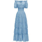AIZA™ – Classic Corset Long Retro Maxi Dress