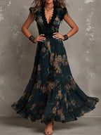 Floral Chiffon Maxi Dress