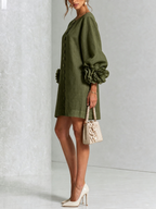 FLORENCE | FLORAL BUTTON-FRONT MINI DRESS