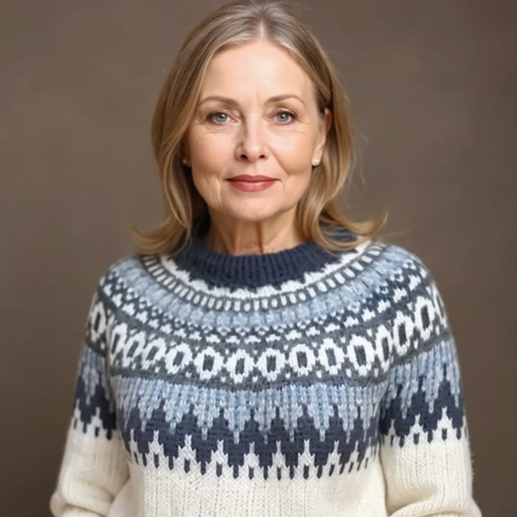 Women’s Fair Isle Knit Pullover Sweater