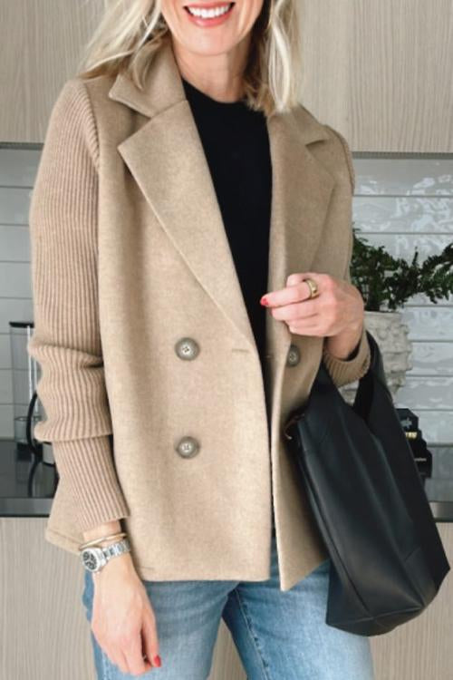 Sorelle™ Elegant Knit-Sleeve Blazer