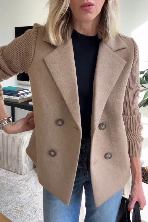 Sorelle™ Elegant Knit-Sleeve Blazer