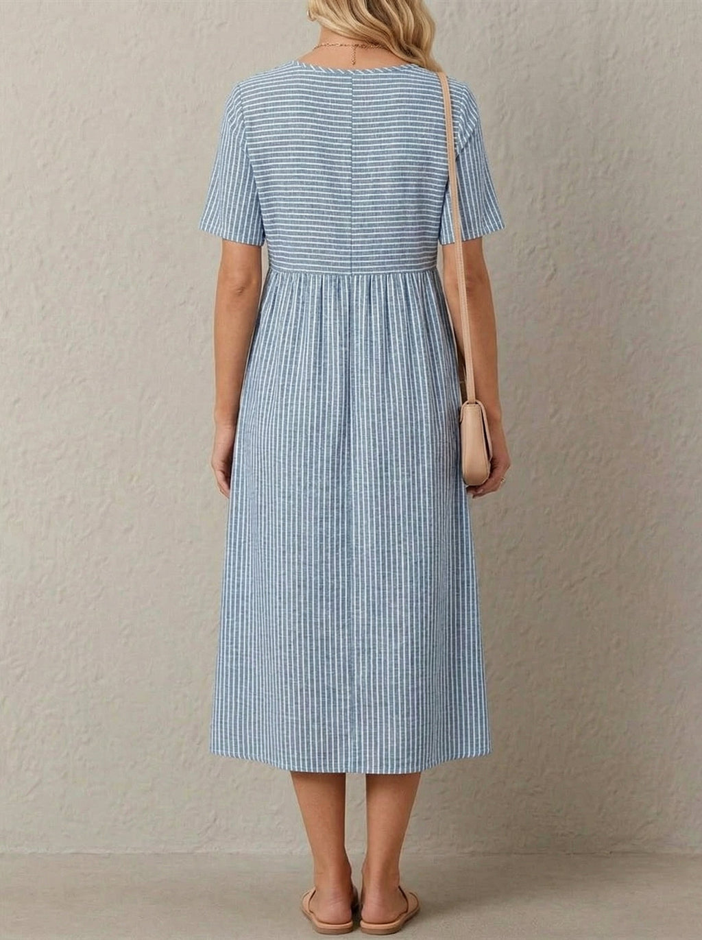 Riviera Striped Midi Dress