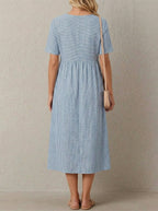 Riviera Striped Midi Dress