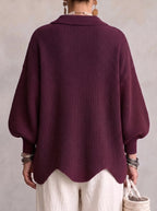Isadora | Oversized Collared Cardigan