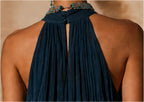 Paula | Long Halter/V Dress in Gradient