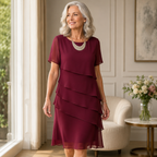 Linda | Elegant Comfort Ruffle Dress