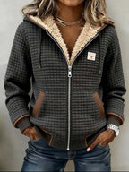 Sandra | Sherpa-Lined Quilted Zip-Up Hooded Jacket